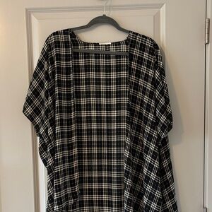 Black and White Plaid Kimono